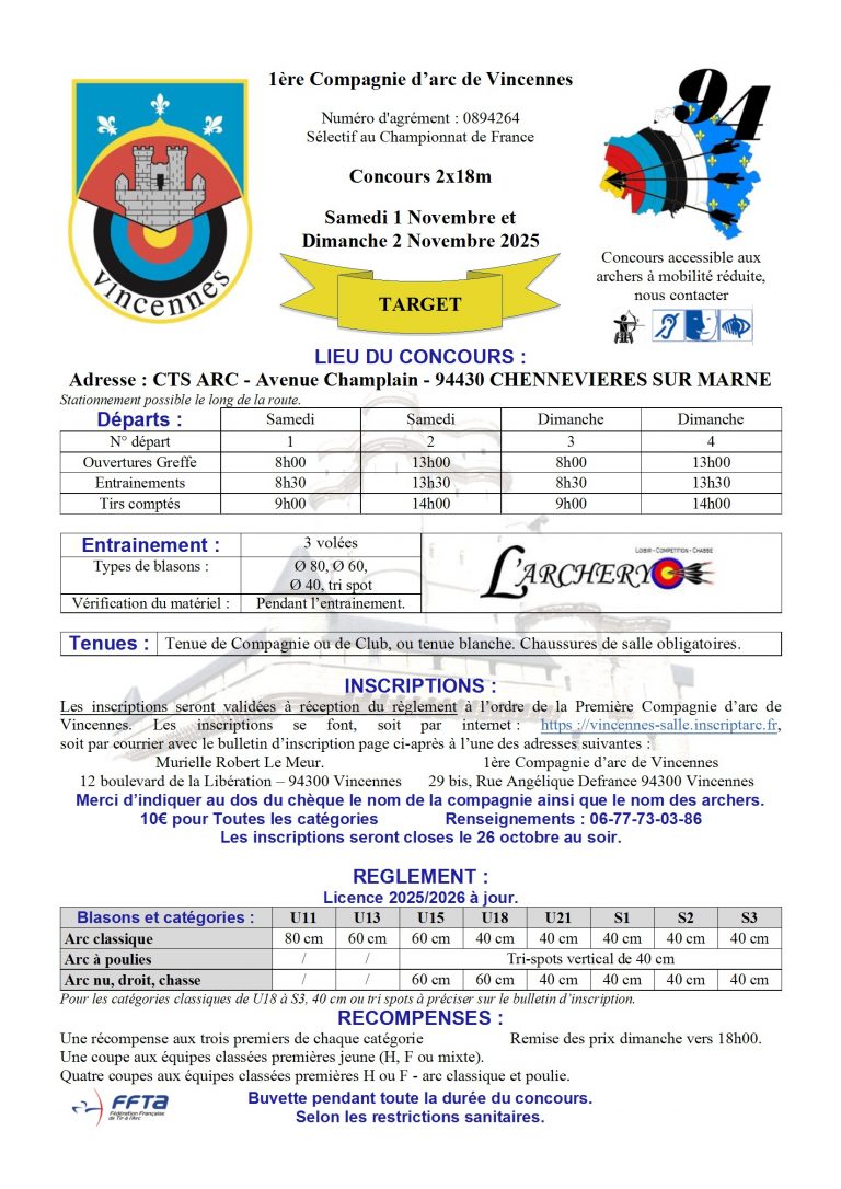 Mandat du concours de Vincennes