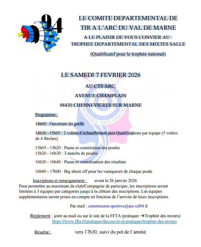 TROPHEE DEPARTEMENTAL DES MIXTES SALLE