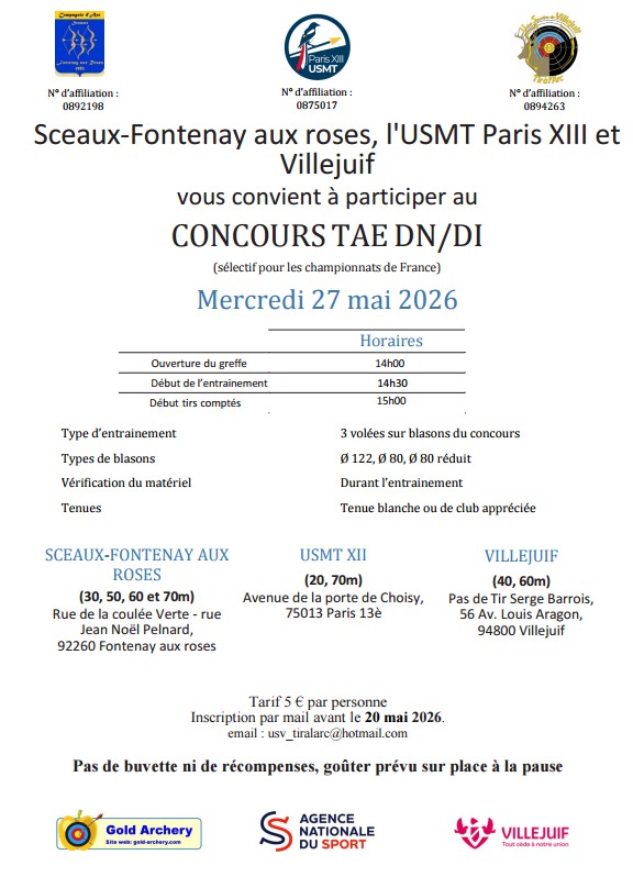 Concours TAE Sceaux USMT Villejuif