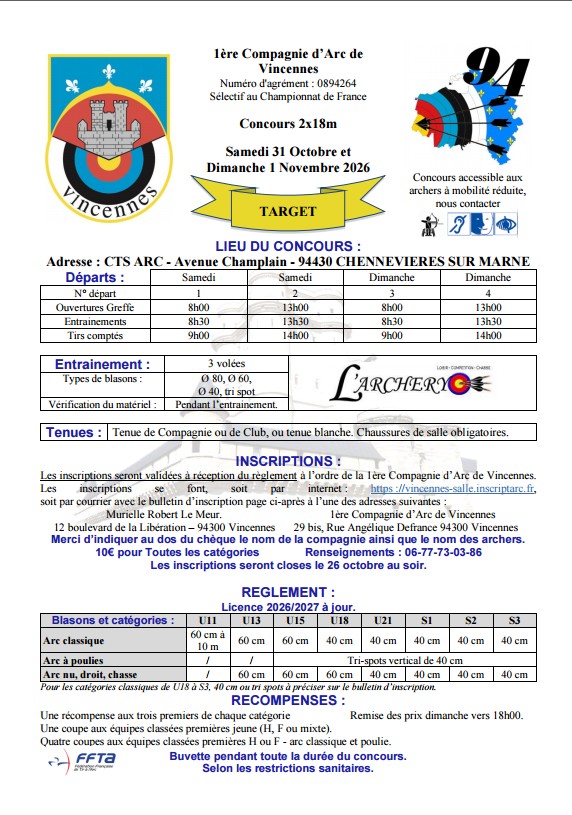 Mandat du concours de Vincennes